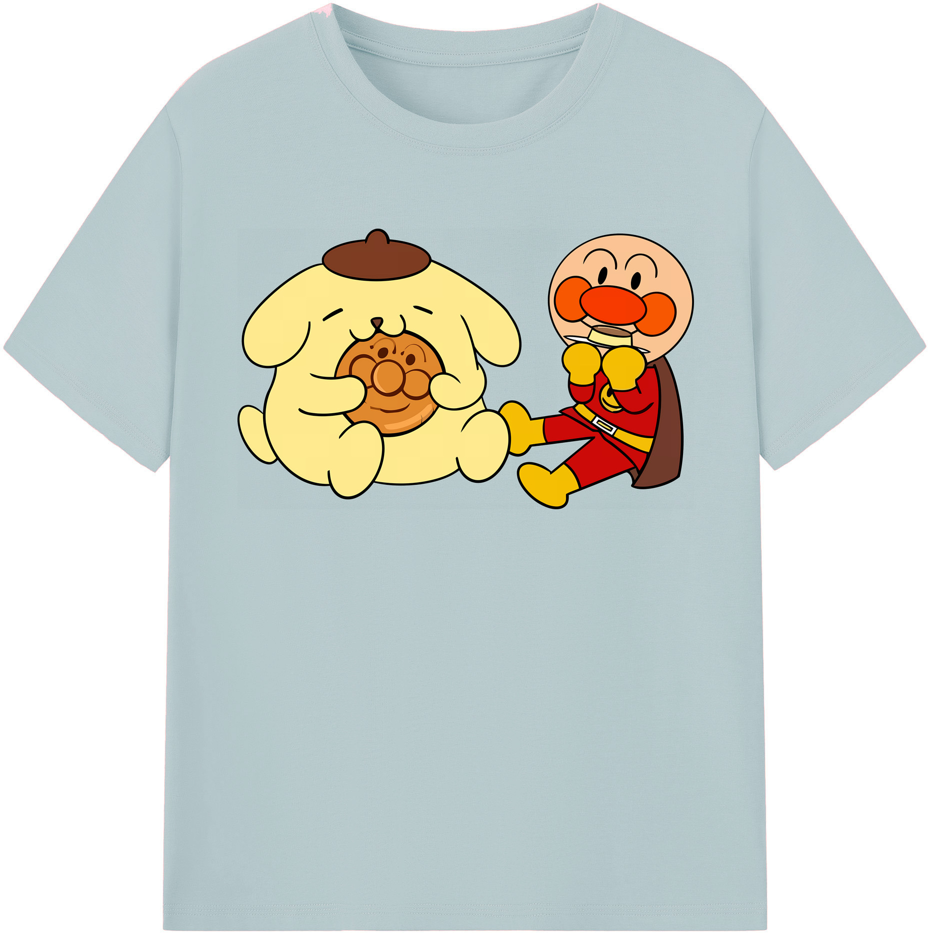 （画像用） アンパンマン Anpanman 綿100％半袖Tシャツ（フロントプリント）